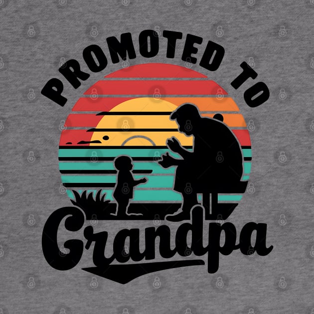 Promoted to grandpa - retro sunset by Syntax Wear